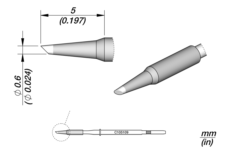 C105109 - Cartridge Bevel  Ø 0.6